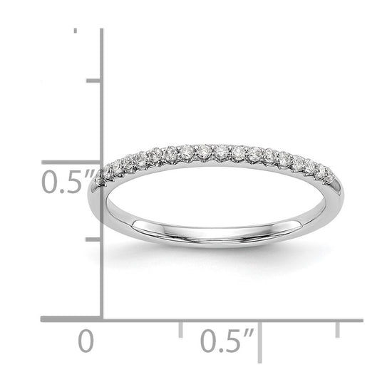 14K White Gold 1/8 carat Complete Diamond Wedding Band