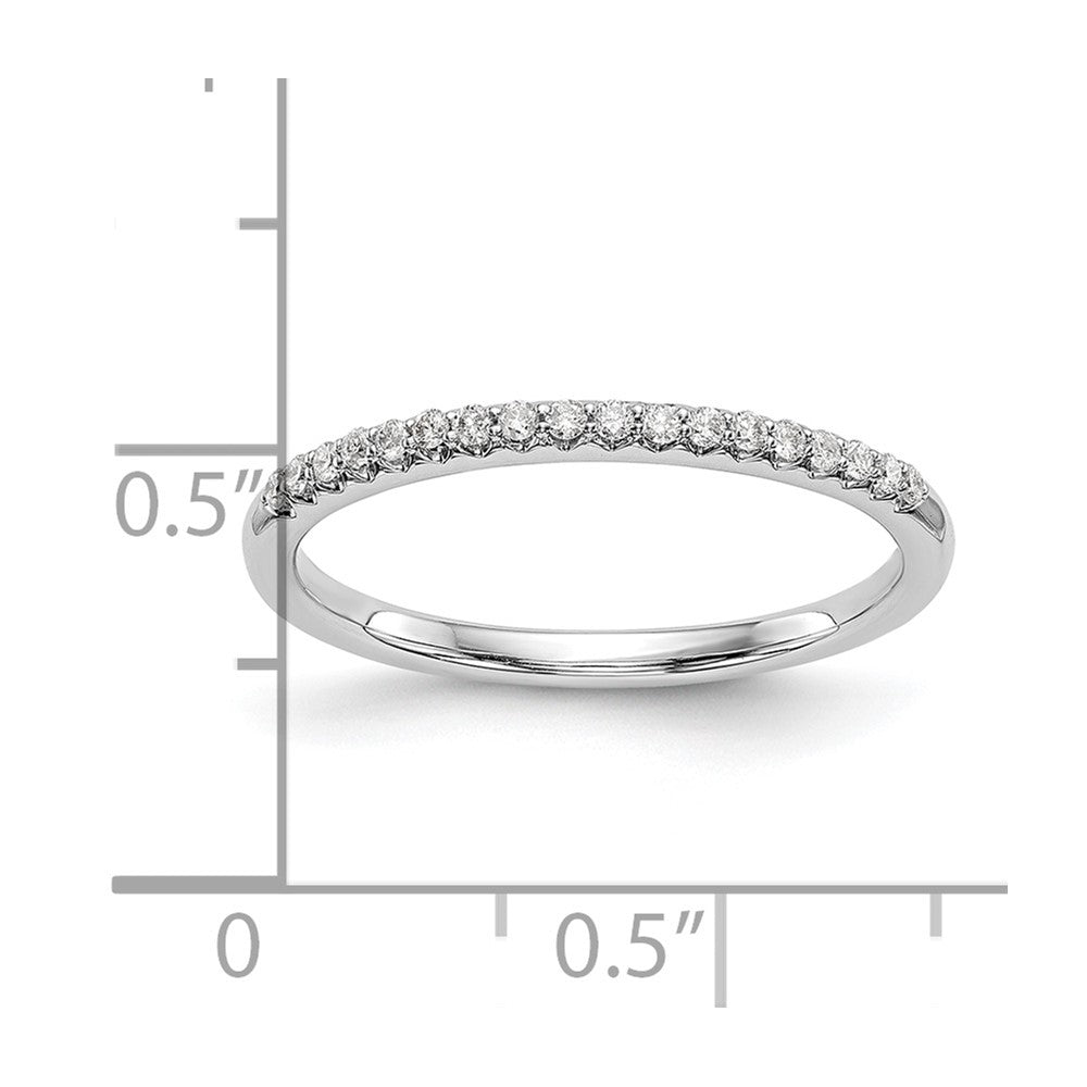14K White Gold 1/8 carat Complete Diamond Wedding Band