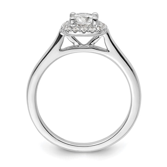 Cushion Halo Diamond Semi-mount Engagement Rings