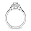 Cushion Halo Diamond Semi-mount Engagement Rings