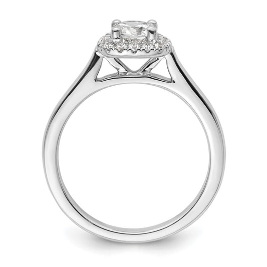 Cushion Halo Diamond Semi-mount Engagement Rings