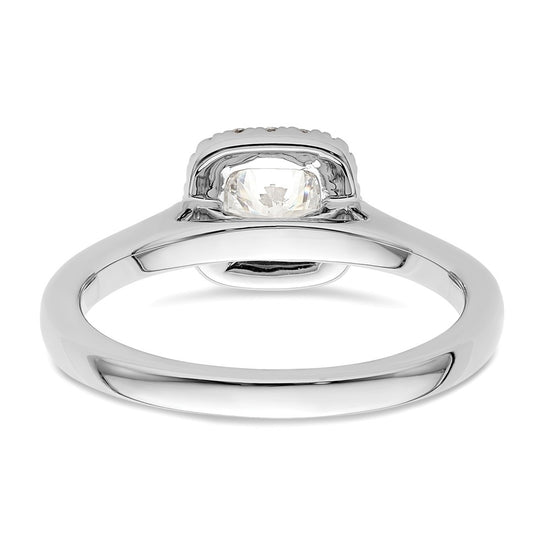 Cushion Halo Diamond Semi-mount Engagement Rings