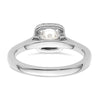 Cushion Halo Diamond Semi-mount Engagement Rings