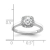 Cushion Halo Diamond Semi-mount Engagement Rings