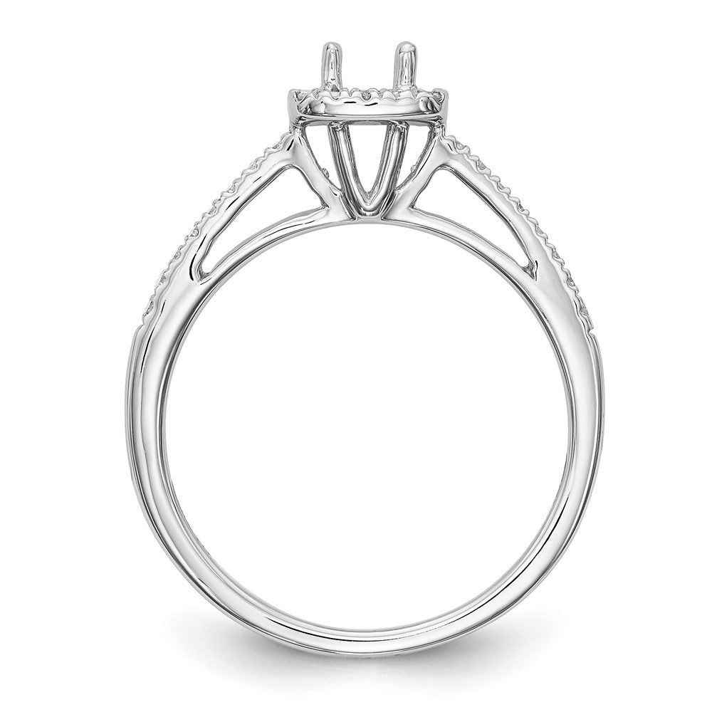 Diamond Halo Semi-Mount Engagement Rings