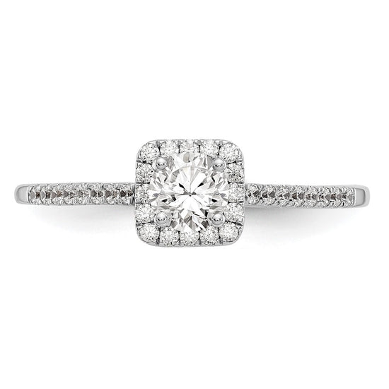 Diamond Halo Semi-Mount Engagement Rings