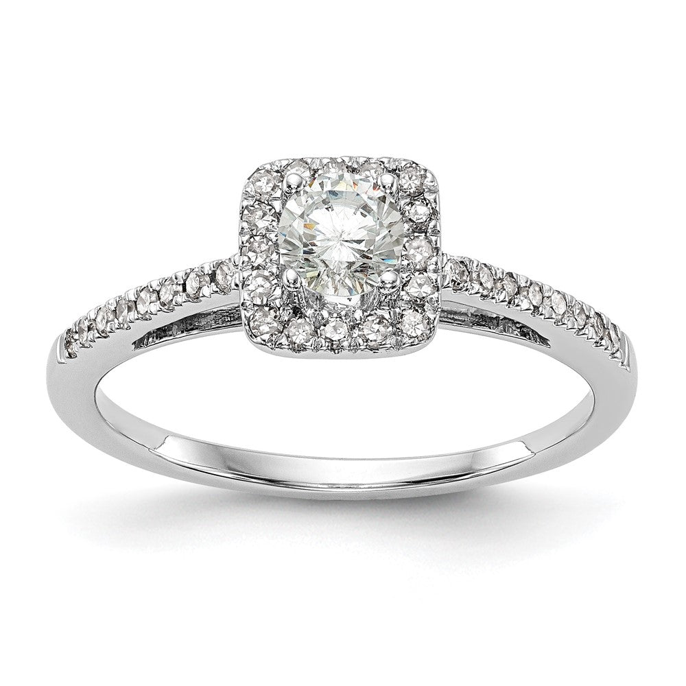 Diamond Halo Semi-Mount Engagement Rings