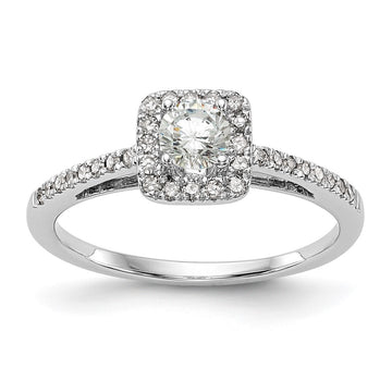 Diamond Halo Semi-Mount Engagement Rings