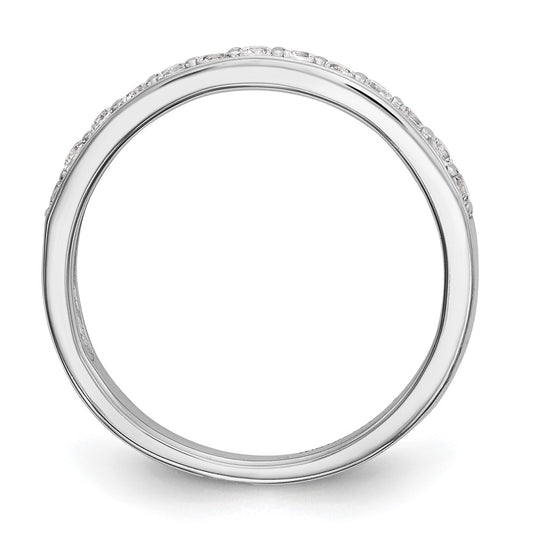 14K White Gold 1/3 carat Diamond Complete Wedding Band