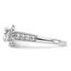14k White Gold Halo Plus Peg Set 1/2 carat Diamond Semi-Mount Engagement Ring