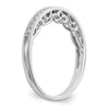 14K White Gold 1/10 carat Diamond Complete Wedding Band