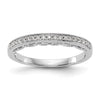 14K White Gold 1/10 carat Diamond Complete Wedding Band