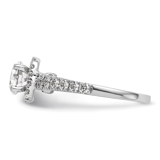 Diamond Halo Semi-Mount Engagement Rings