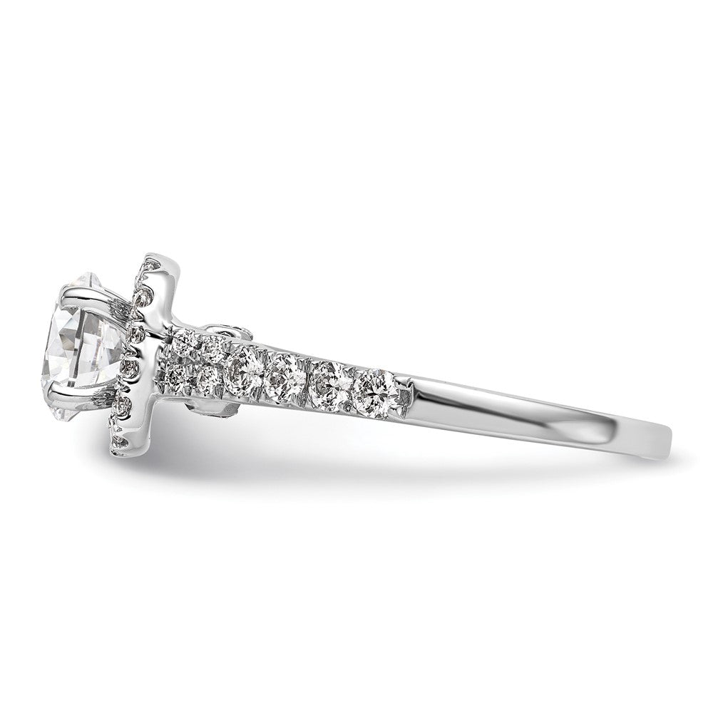 Diamond Halo Semi-Mount Engagement Rings