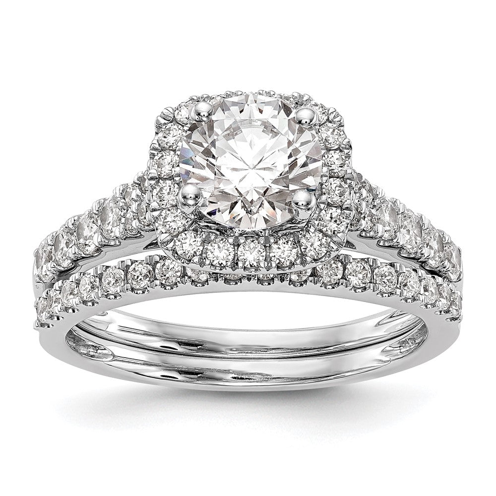 Diamond Halo Semi-Mount Engagement Rings