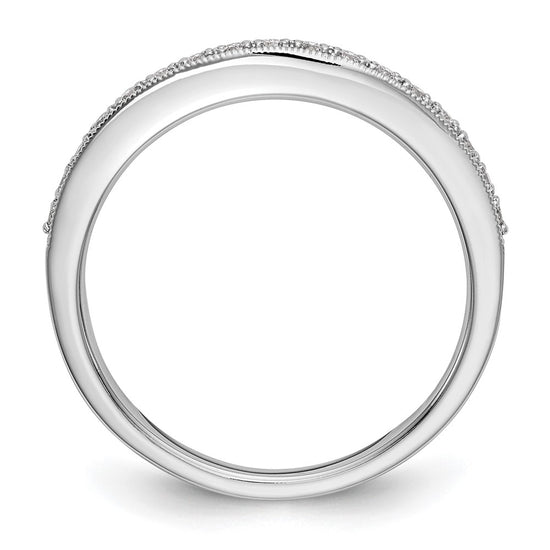 14k White Gold 1/4 carat Diamond Set of 2 Complete Wedding Bands