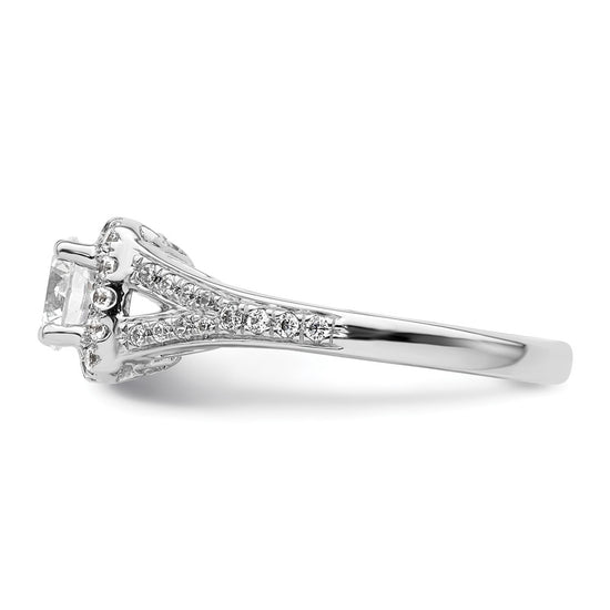 Diamond Halo Semi-Mount Engagement Rings