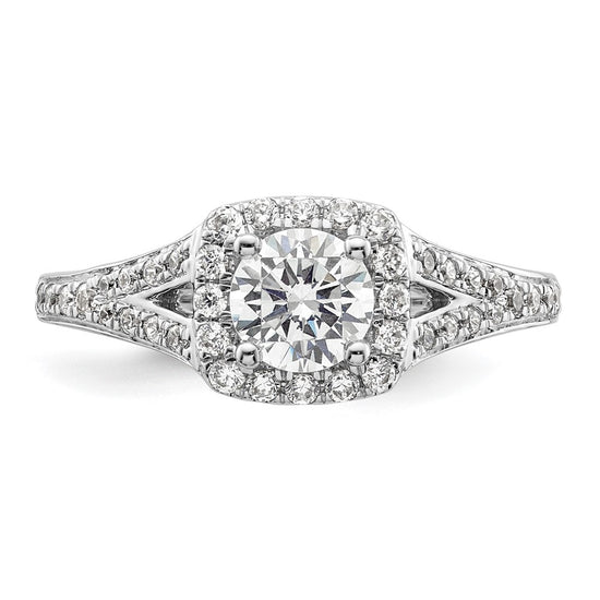 Diamond Halo Semi-Mount Engagement Rings