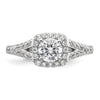Diamond Halo Semi-Mount Engagement Rings