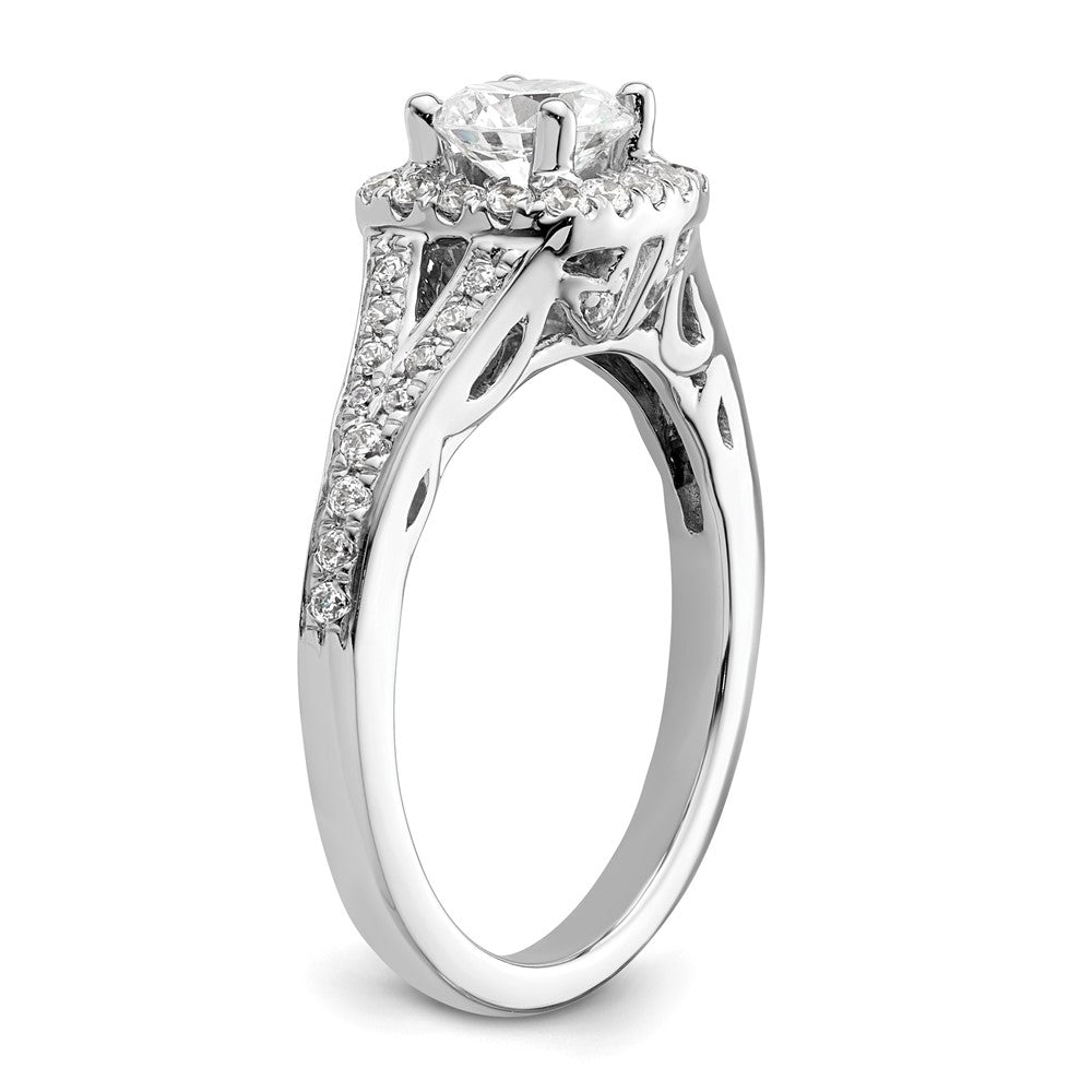 Diamond Halo Semi-Mount Engagement Rings