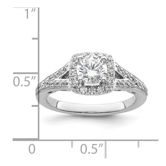 Diamond Halo Semi-Mount Engagement Rings