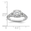 Diamond Halo Semi-Mount Engagement Rings