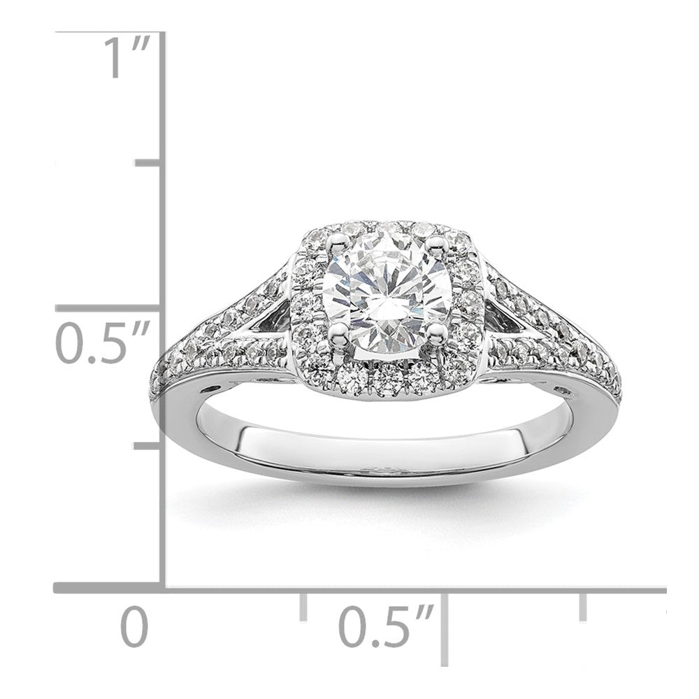 Diamond Halo Semi-Mount Engagement Rings