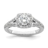 Diamond Halo Semi-Mount Engagement Rings
