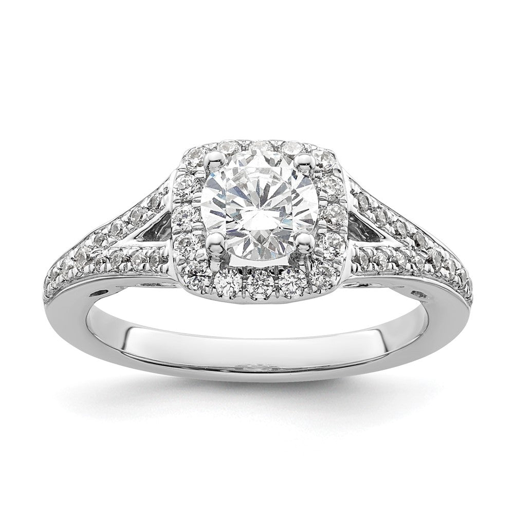 Diamond Halo Semi-Mount Engagement Rings