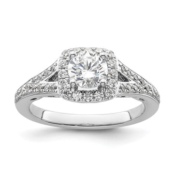 Diamond Halo Semi-Mount Engagement Rings