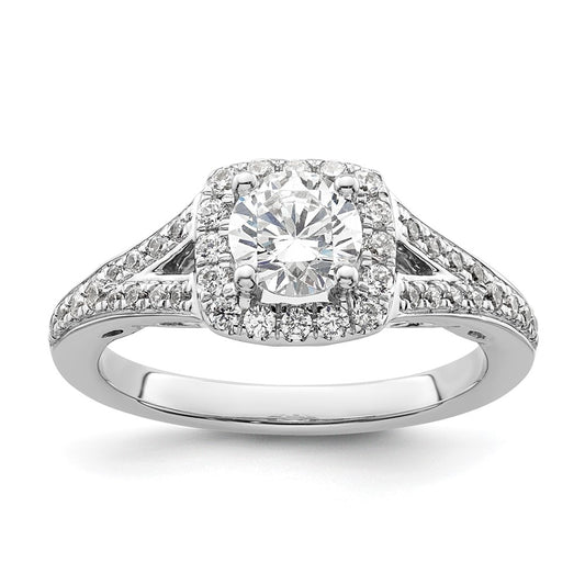 Diamond Halo Semi-Mount Engagement Rings
