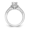 Diamond Halo Semi-Mount Engagement Rings