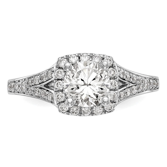 Diamond Halo Semi-Mount Engagement Rings
