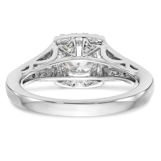 Diamond Halo Semi-Mount Engagement Rings