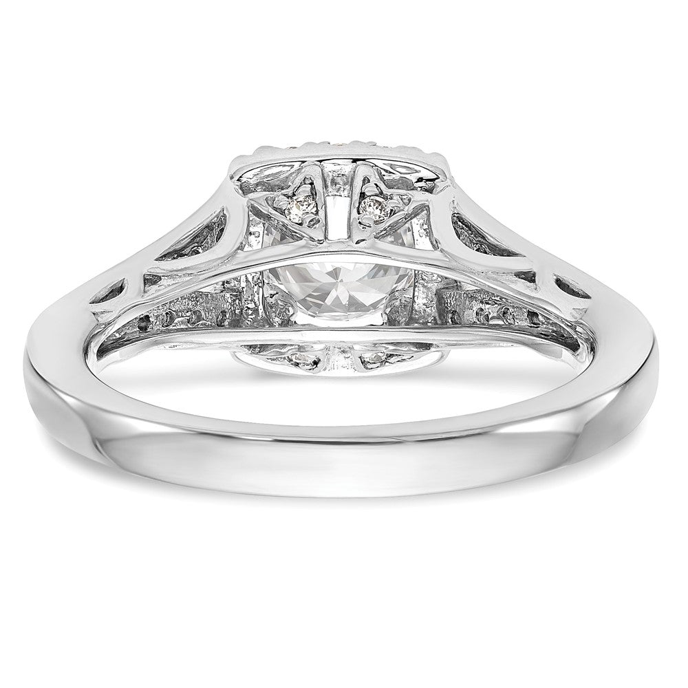 Diamond Halo Semi-Mount Engagement Rings