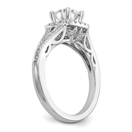 Diamond Halo Semi-Mount Engagement Rings