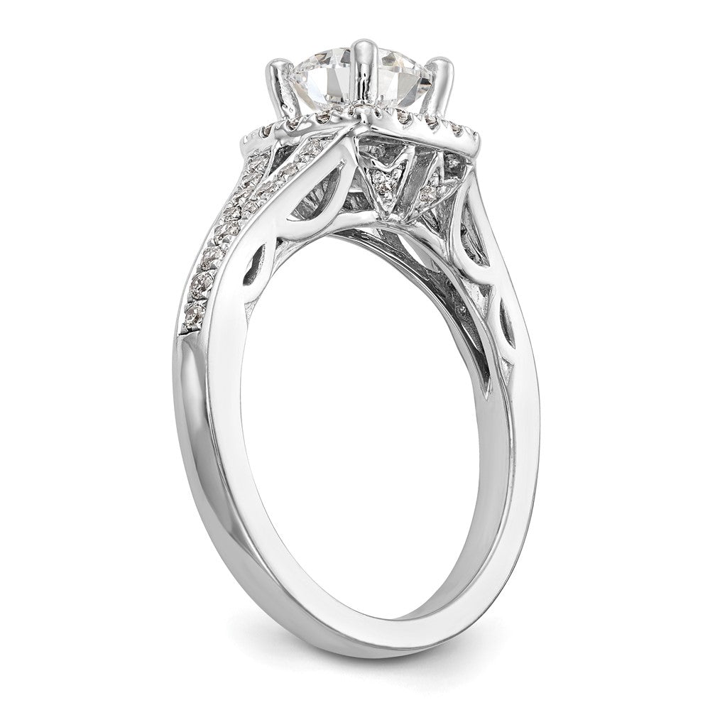 Diamond Halo Semi-Mount Engagement Rings