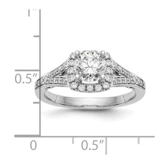Diamond Halo Semi-Mount Engagement Rings