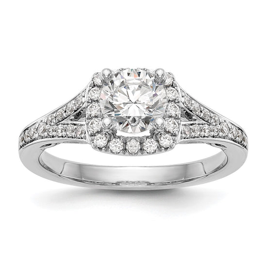 Diamond Halo Semi-Mount Engagement Rings