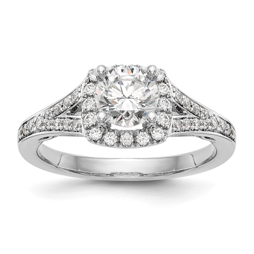 Diamond Halo Semi-Mount Engagement Rings
