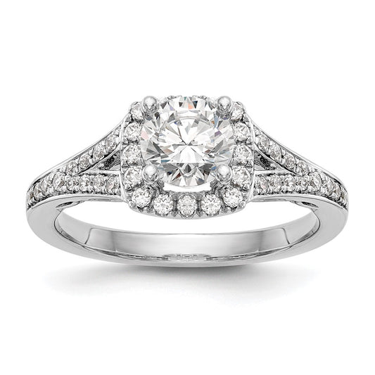 Diamond Halo Semi-Mount Engagement Rings