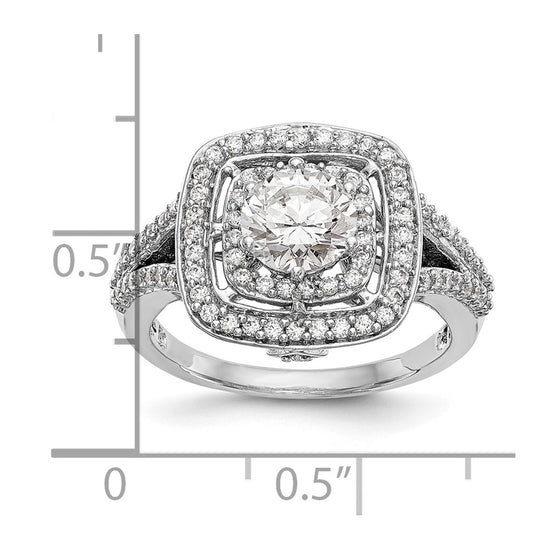 Cushion Halo Diamond Semi-mount Engagement Rings