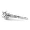 14k White Gold Halo Plus Peg Set 1/2 carat Diamond Semi-Mount Engagement Ring