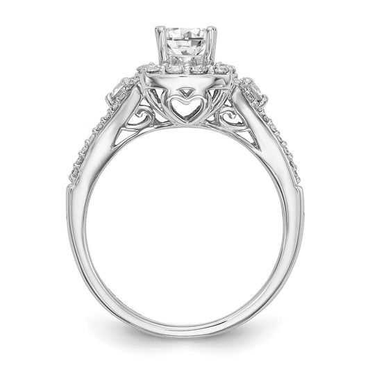 Cushion Halo Diamond Semi-mount Engagement Rings