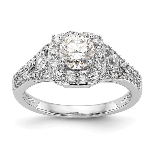 Cushion Halo Diamond Semi-mount Engagement Rings
