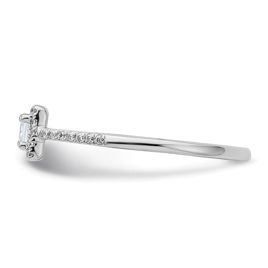 Princess Halo Diamond Semi-mount Engagement Rings
