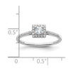 Princess Halo Diamond Semi-mount Engagement Rings