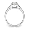 Princess Halo Diamond Semi-mount Engagement Rings