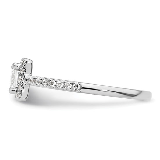 Princess Halo Diamond Semi-mount Engagement Rings