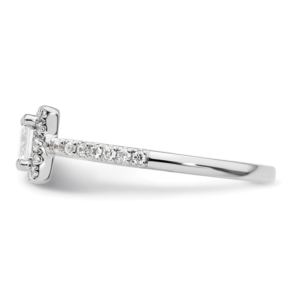 Princess Halo Diamond Semi-mount Engagement Rings